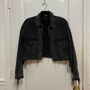 Missguided Cropped Denim Jacket